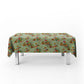 Tiny Leaves on Green Rectangle Tablecloth