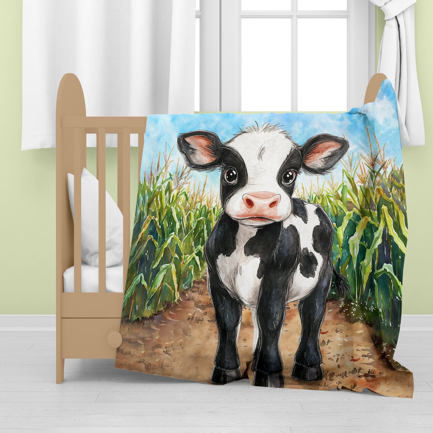 Tiny Moo Baby Fleece Blanket