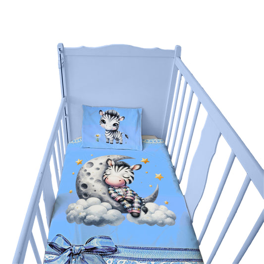Tiny Sleepy Zebra Cot Set