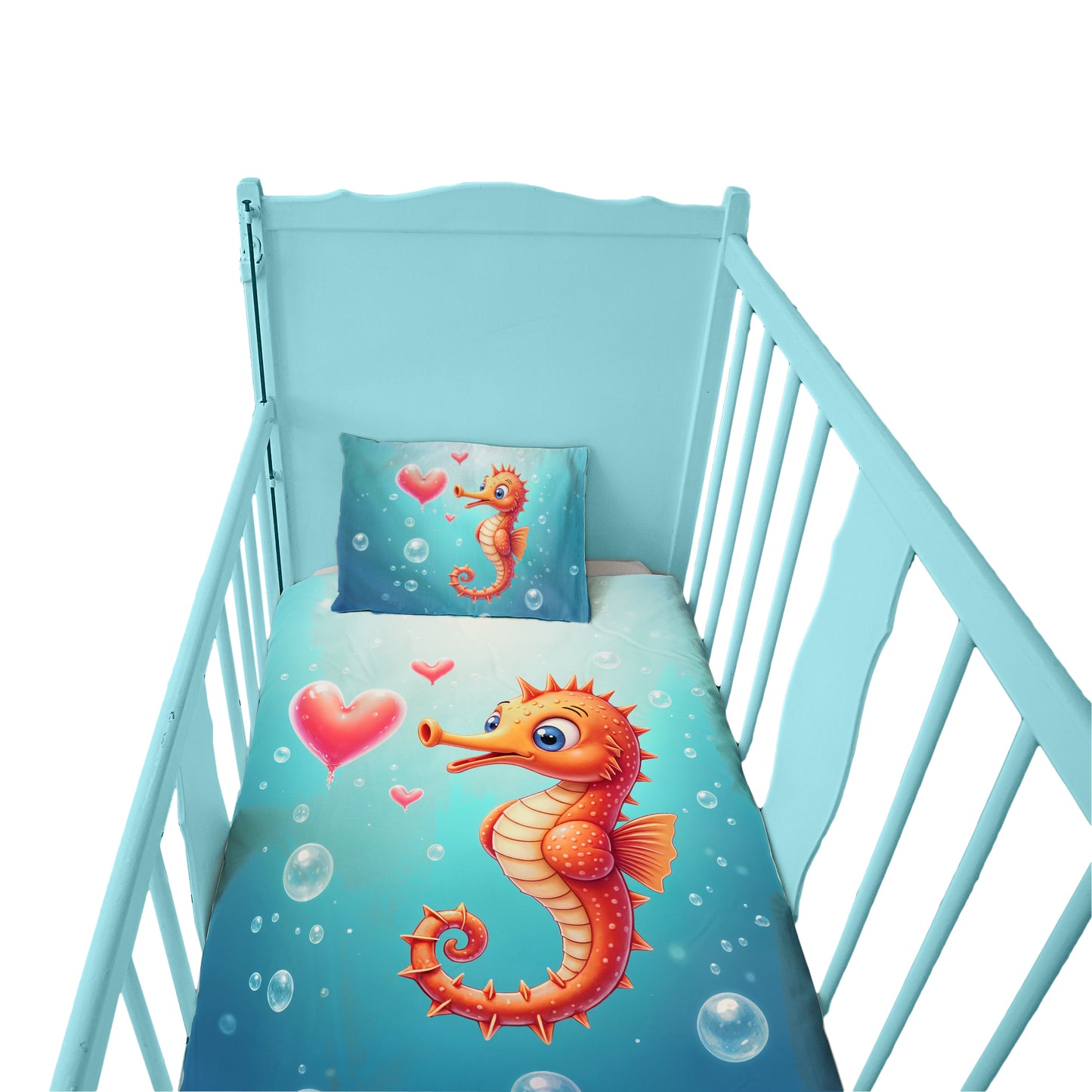 Tiny Tides Seahorse Cot Set