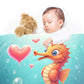 Tiny Tides Seahorse Baby Fleece Blanket