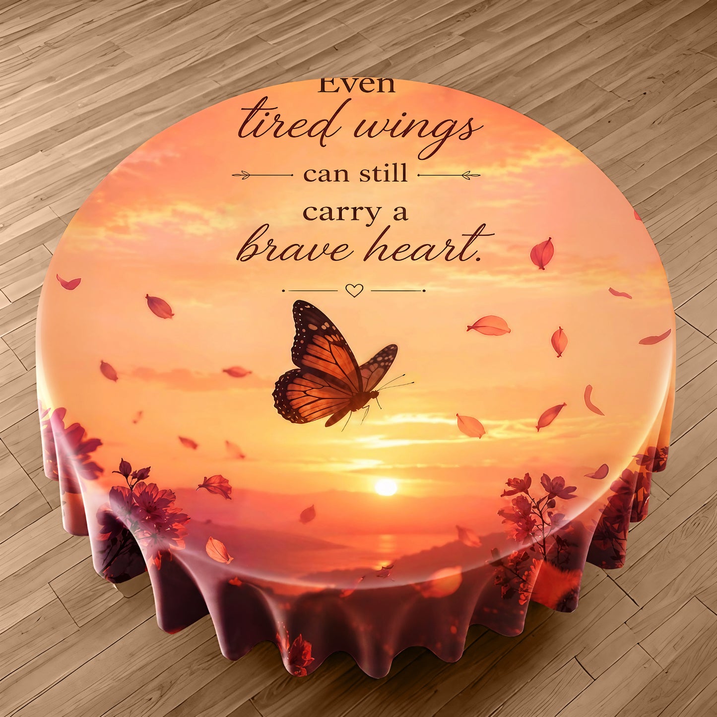 Tired Wings Round Tablecloth