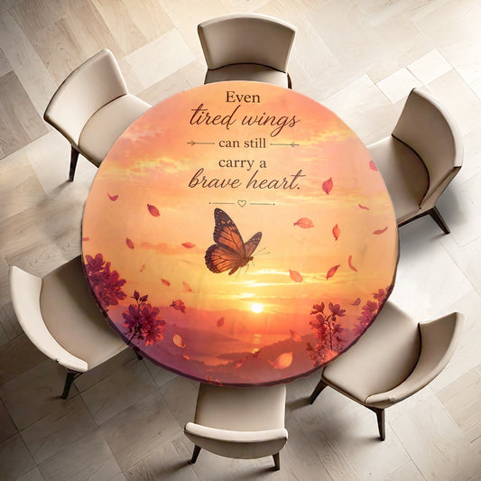 Tired Wings Round Tablecloth