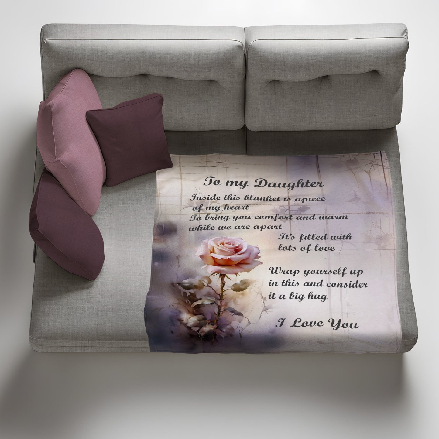 To My Daughter Light Weight Fleece Blanket