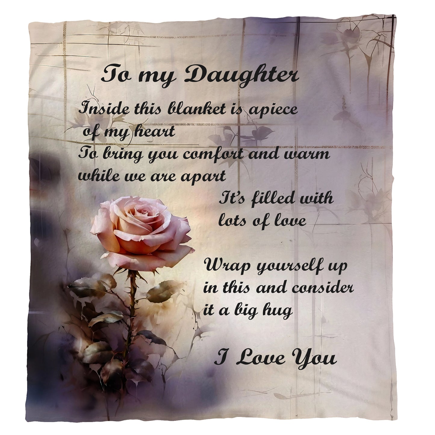 To My Daughter Light Weight Fleece Blanket