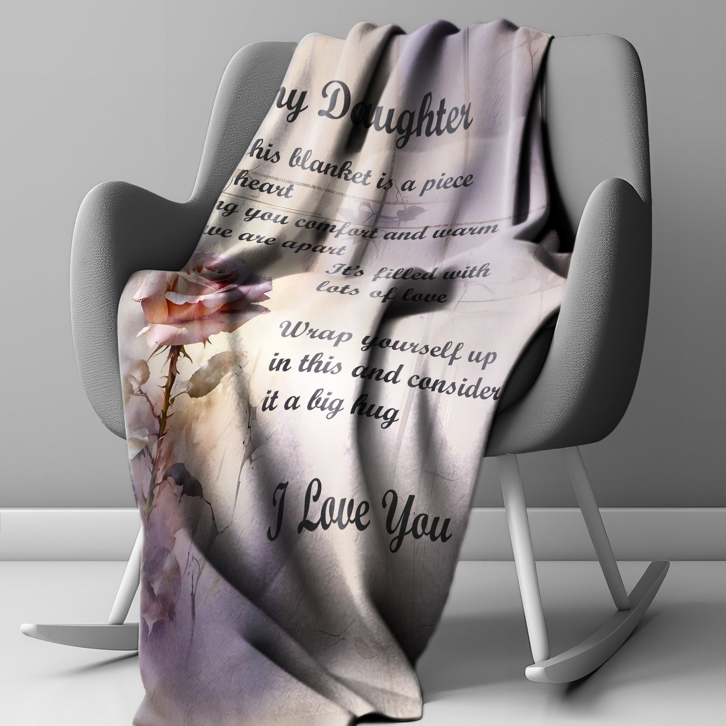 To My Daughter Light Weight Fleece Blanket