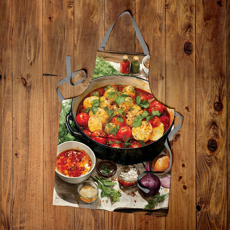 Tomato Casserole Medium Length Apron