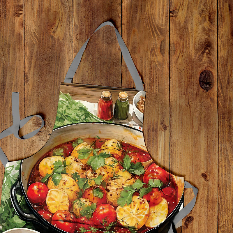 Tomato Casserole Medium Length Apron
