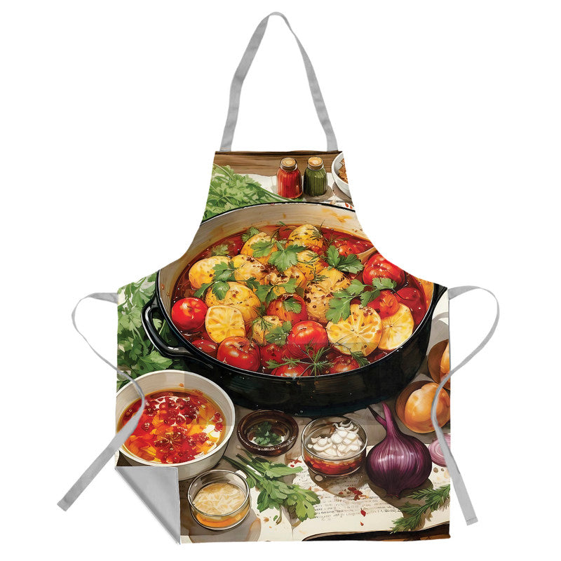 Tomato Casserole Medium Length Apron