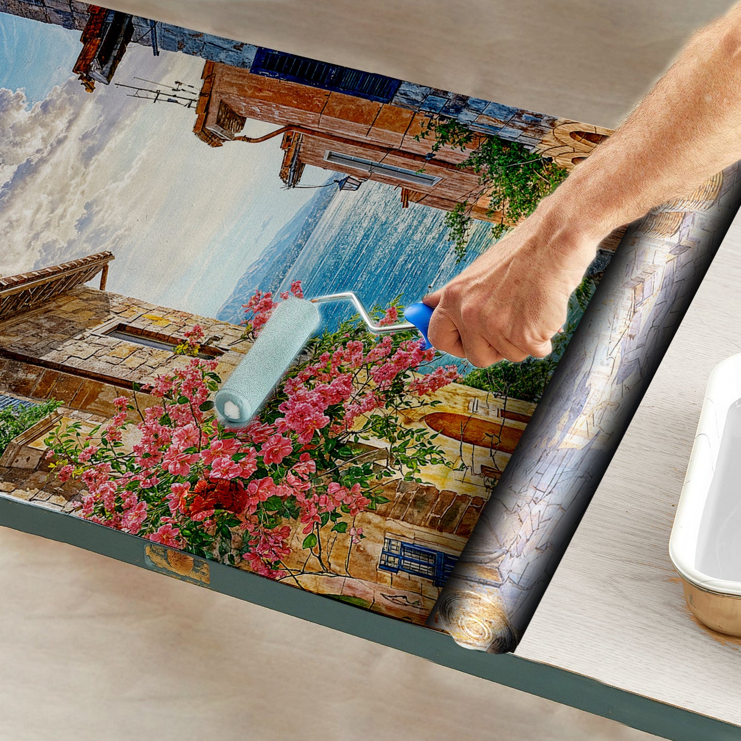 To the Beach Door Decoupage