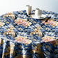 Touch Of Peach Floral Round Tablecloth