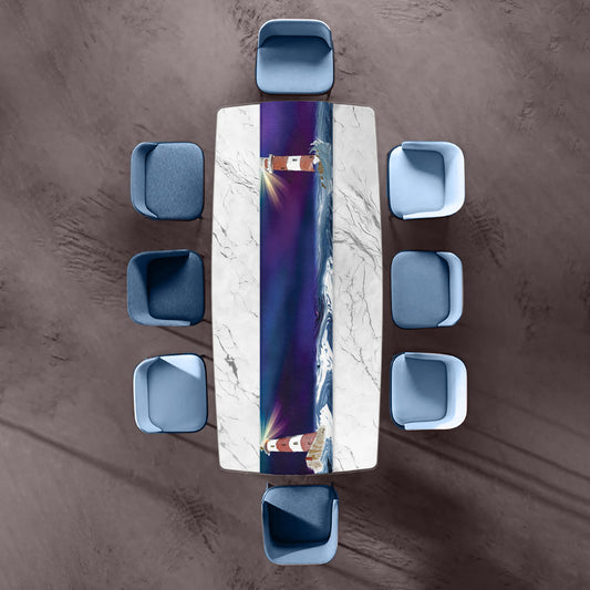 Towers Of Light Table Runner by Wikus Hattingh