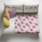 Translucent Flowers Light Weight Fleece Blanket