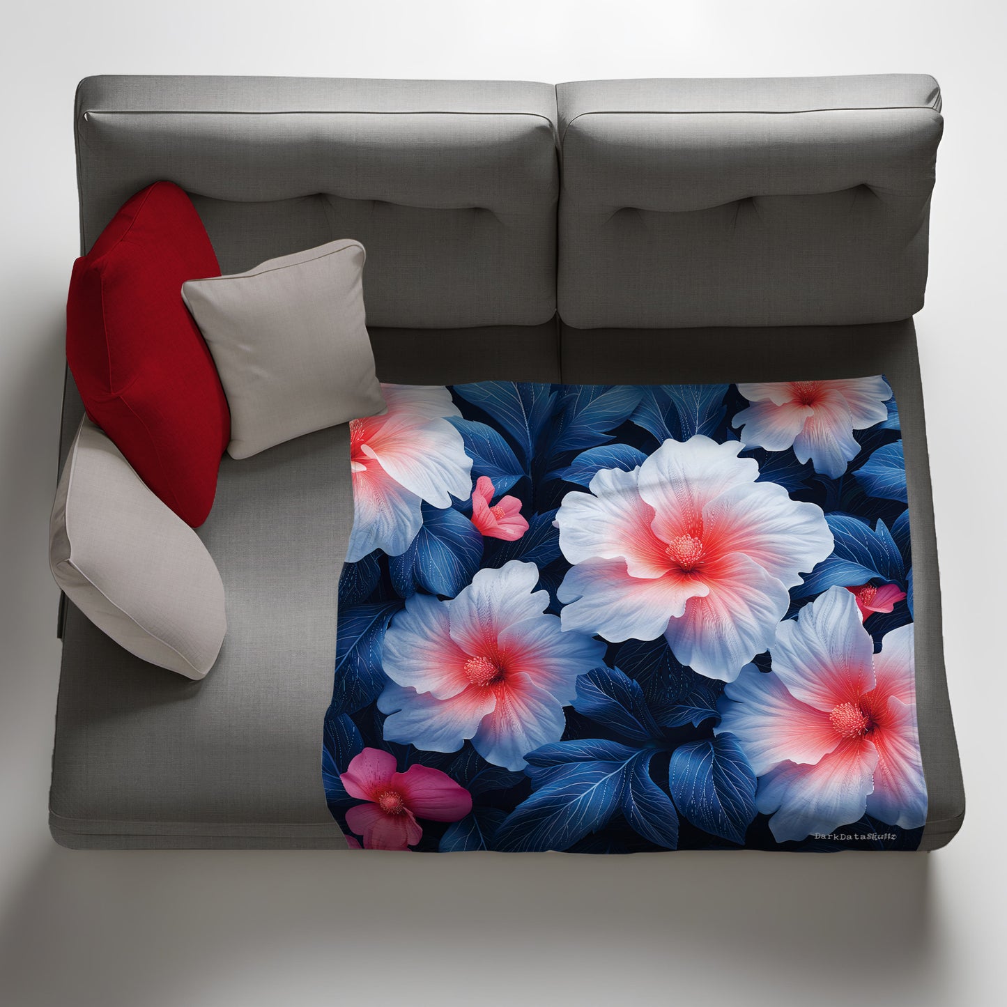 Transparent florals Light Weight Fleece Blanket by Wikus Schalkwyk