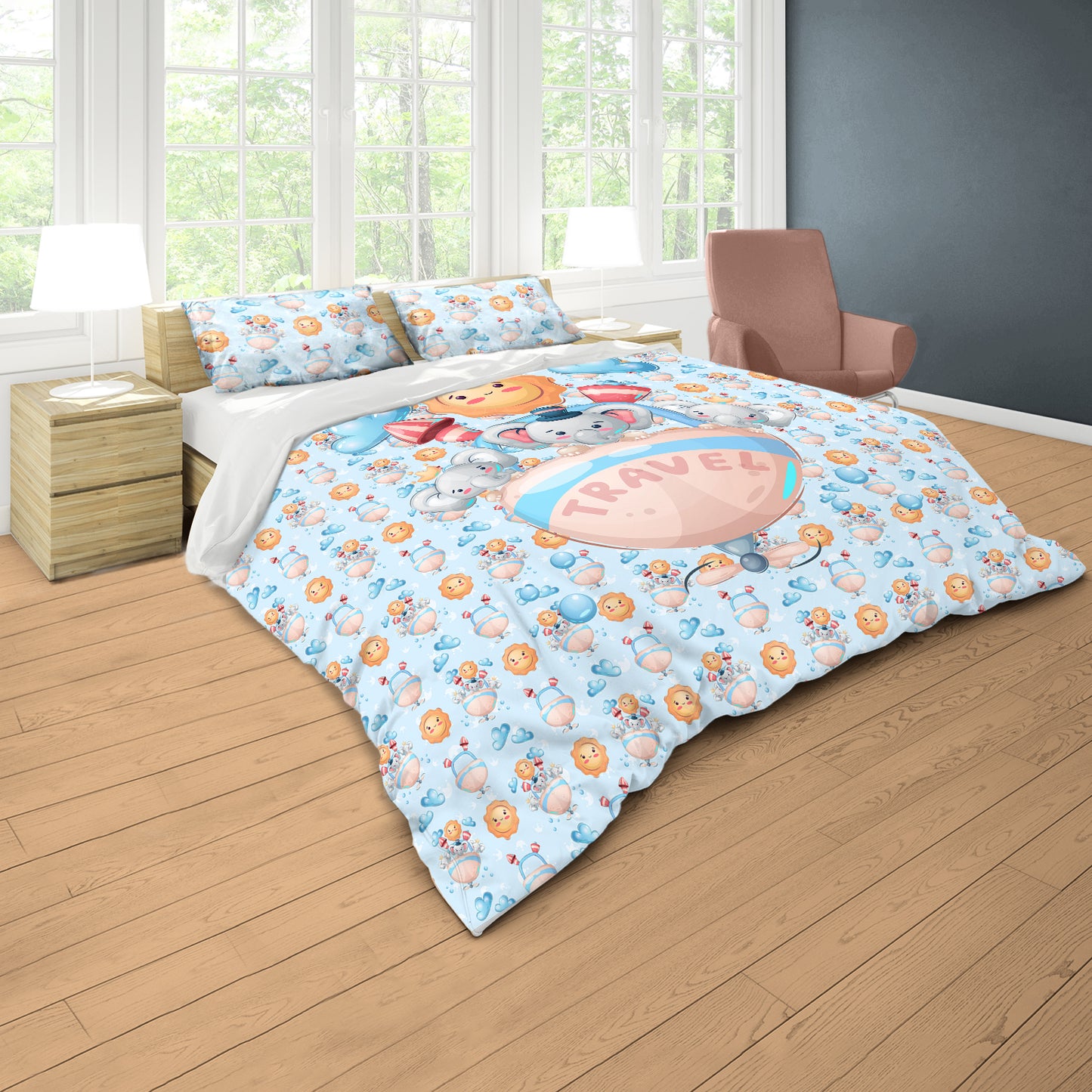 Travel Trunk Express Kids Duvet Cover Set