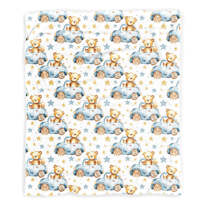 Traveling Bears Minky Blanket