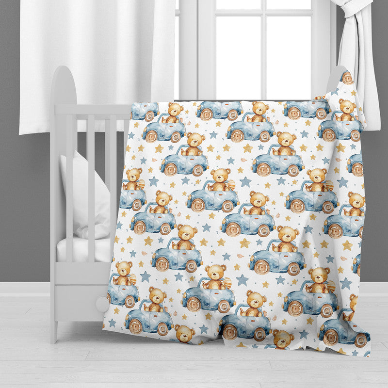 Traveling Bears Minky Blanket