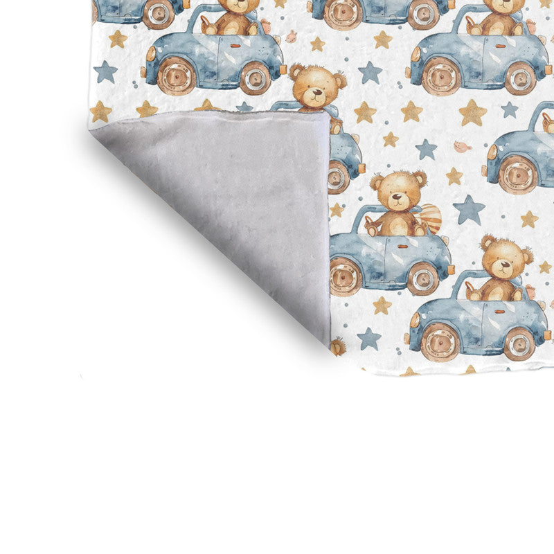 Traveling Bears Minky Blanket