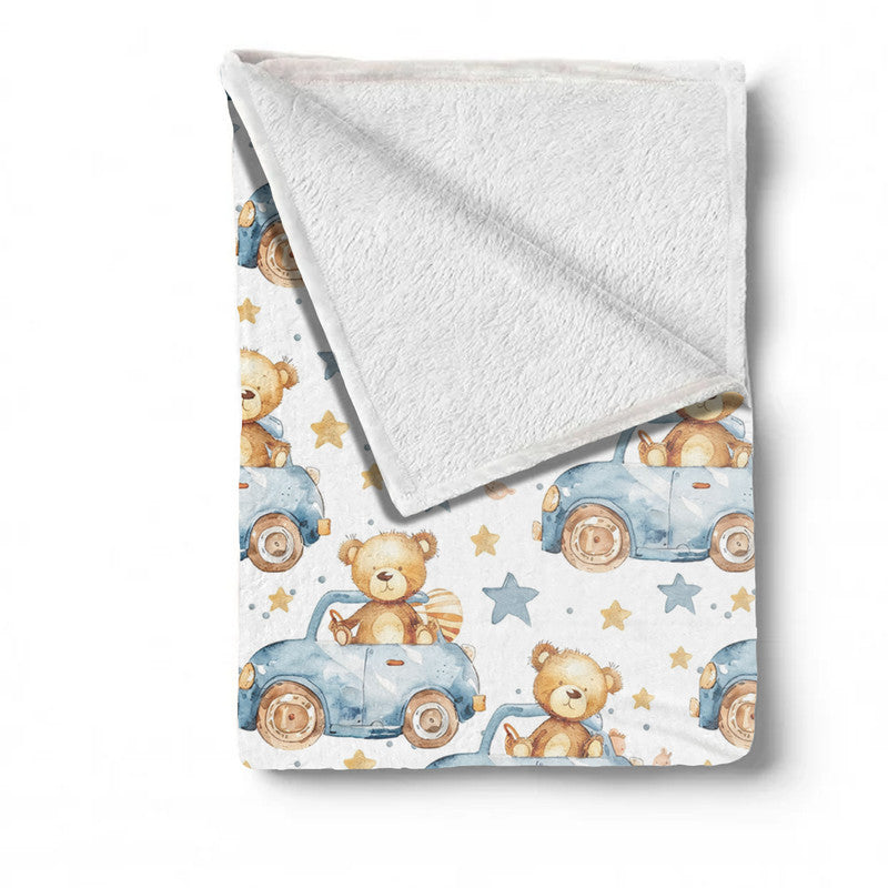 Traveling Bears Minky Blanket
