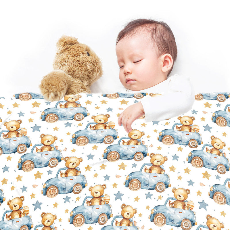 Traveling Bears Minky Blanket