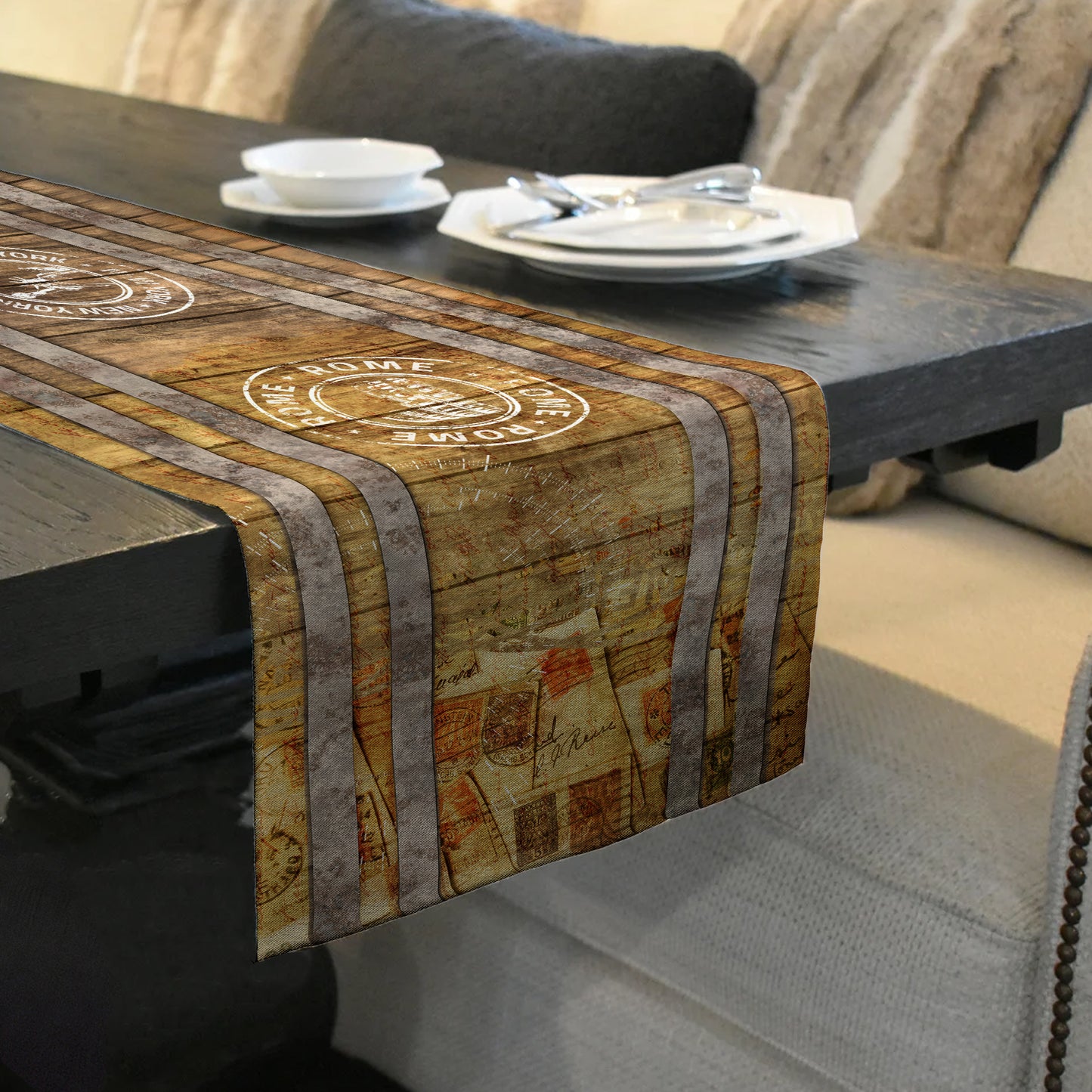 Traveling Barrel Table runner