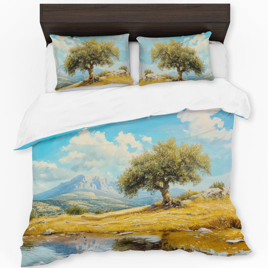 Tree of the Mountain Dawn Duvet Cover Set