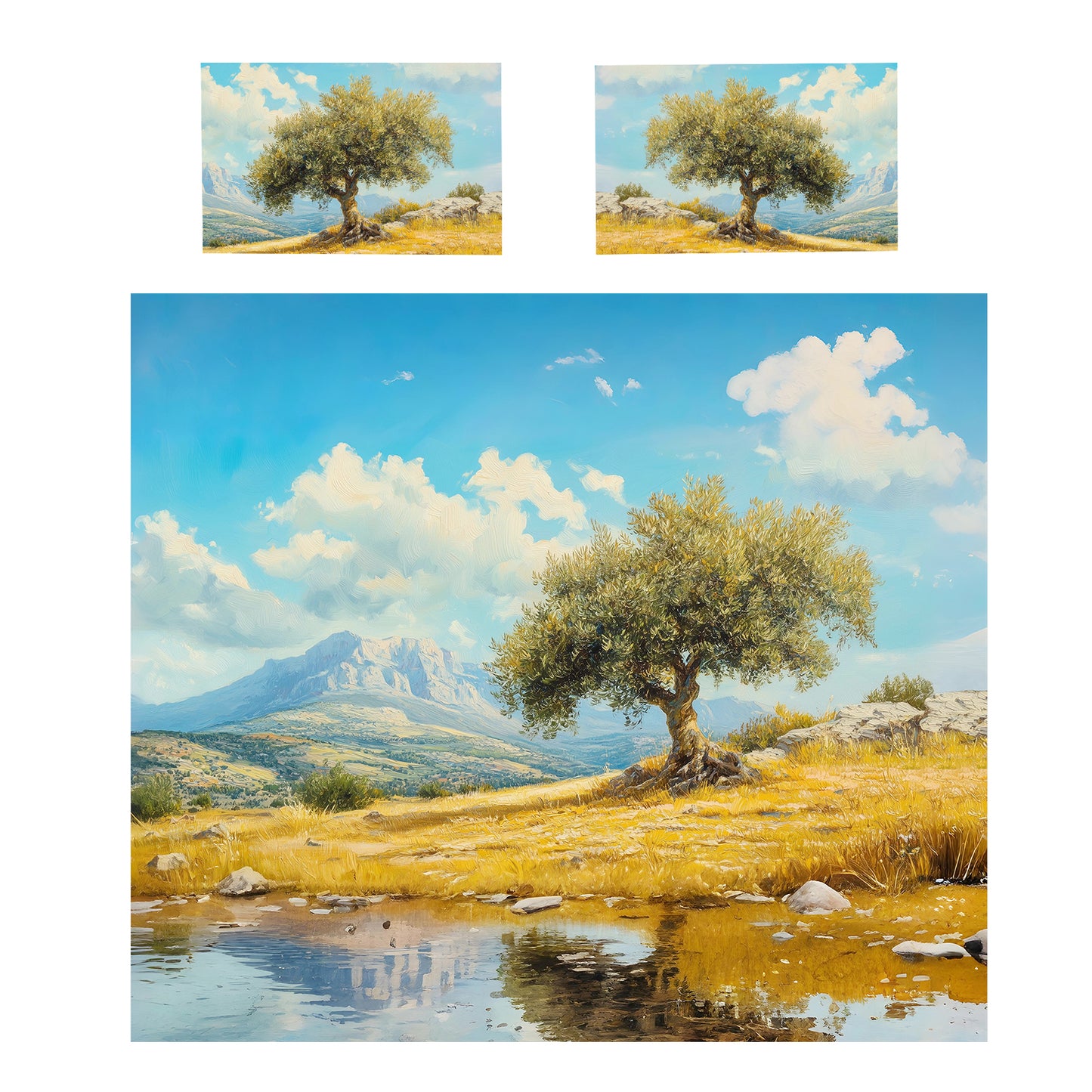 Tree of the Mountain Dawn Duvet Cover Set