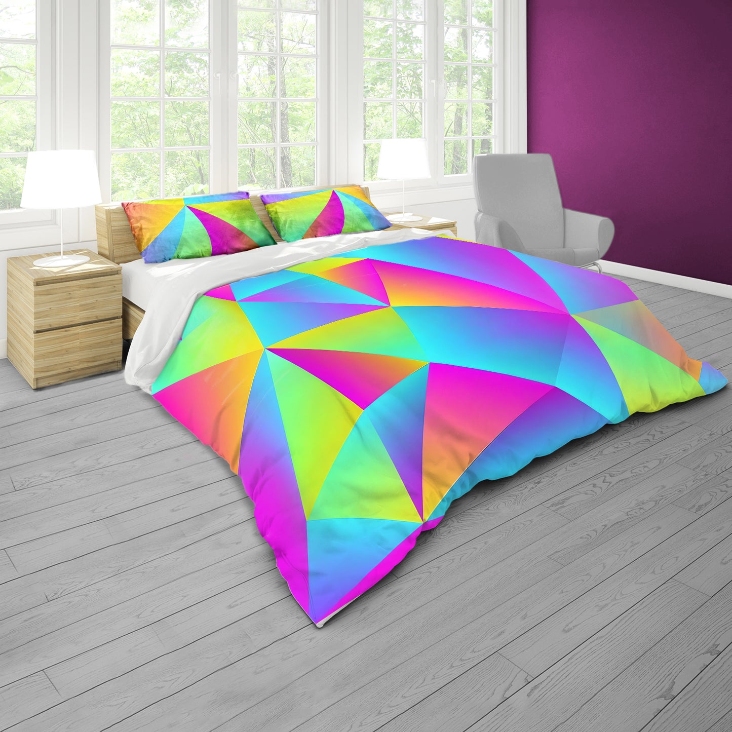 Tri-angle Mirage Duvet Cover Set