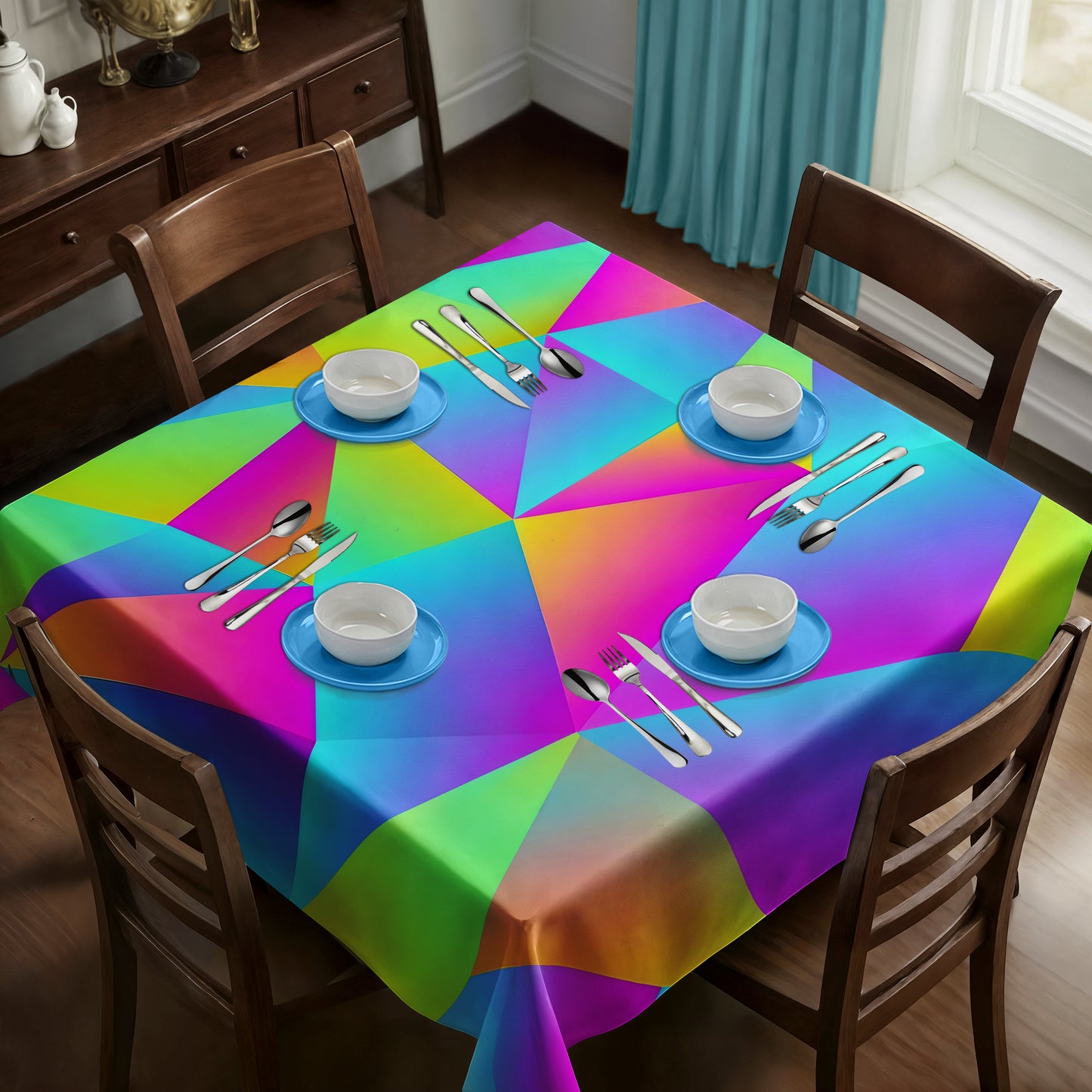Tri-angle Mirage Square Tablecloth