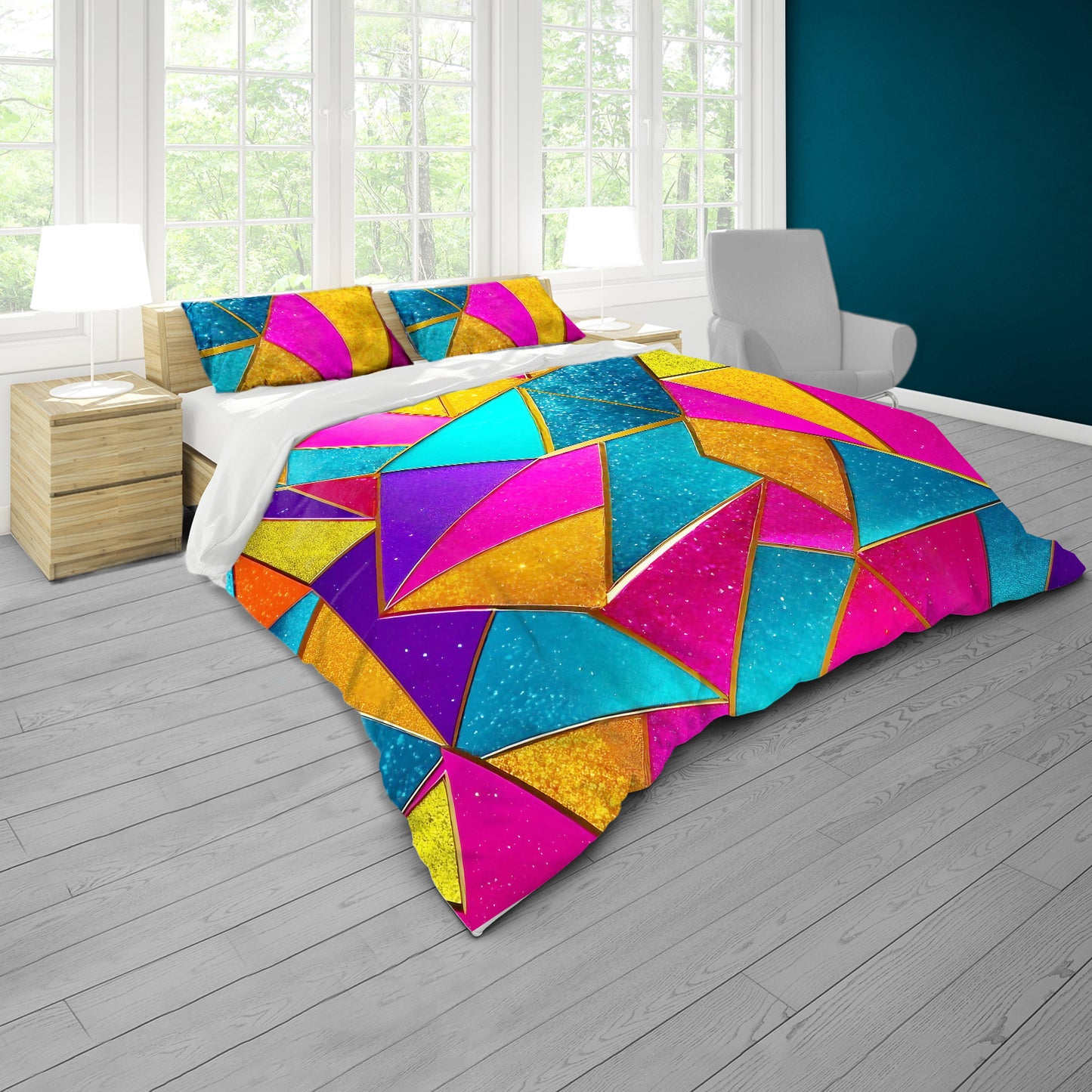 Triangular Colours Duvet Cover Set