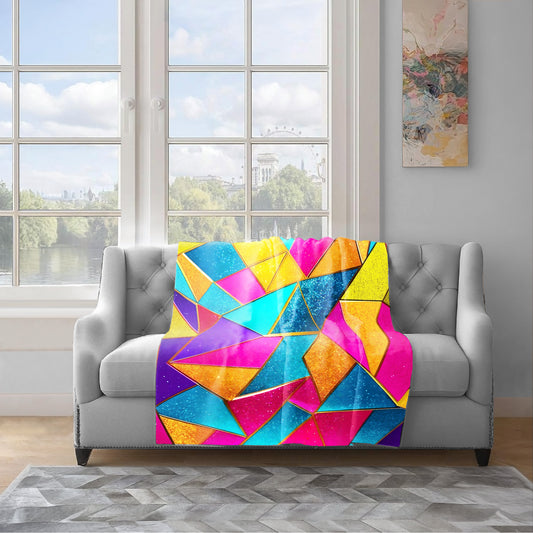 Triangular Colours Light Weight Fleece Blanket