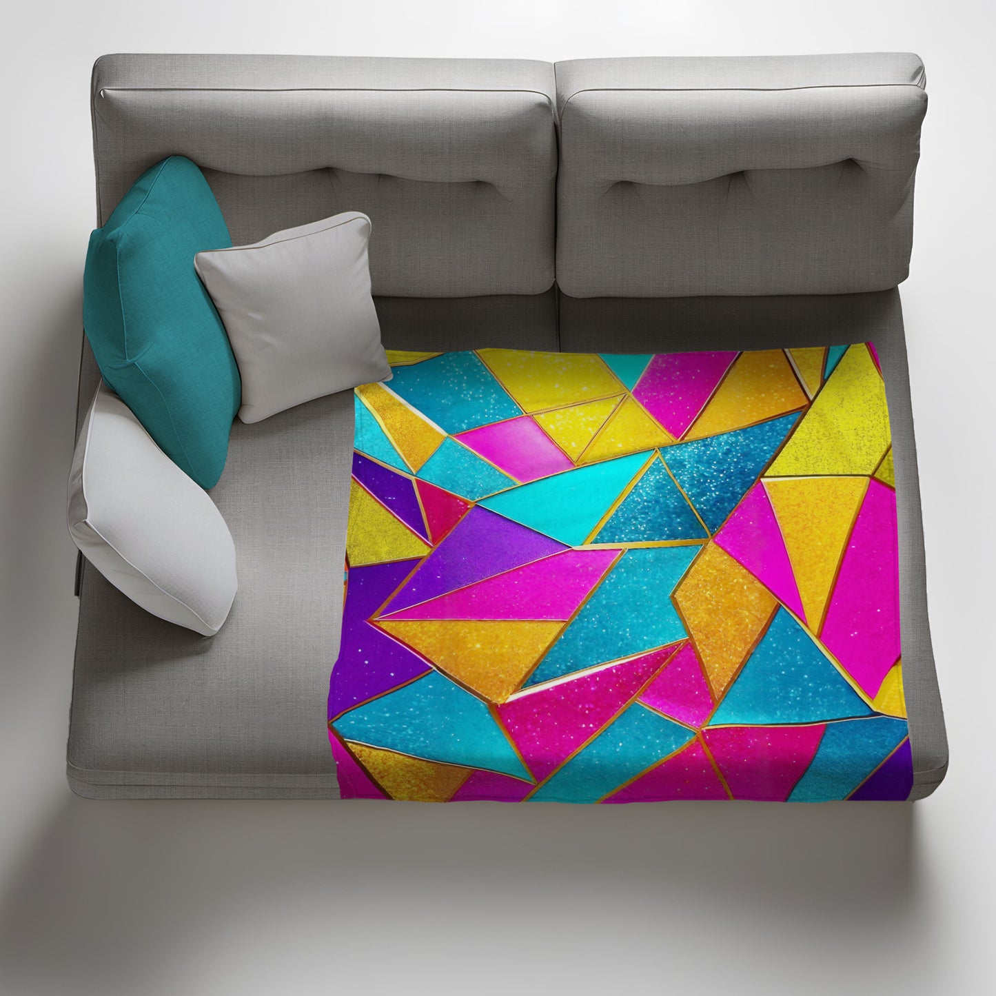 Triangular Colours Light Weight Fleece Blanket