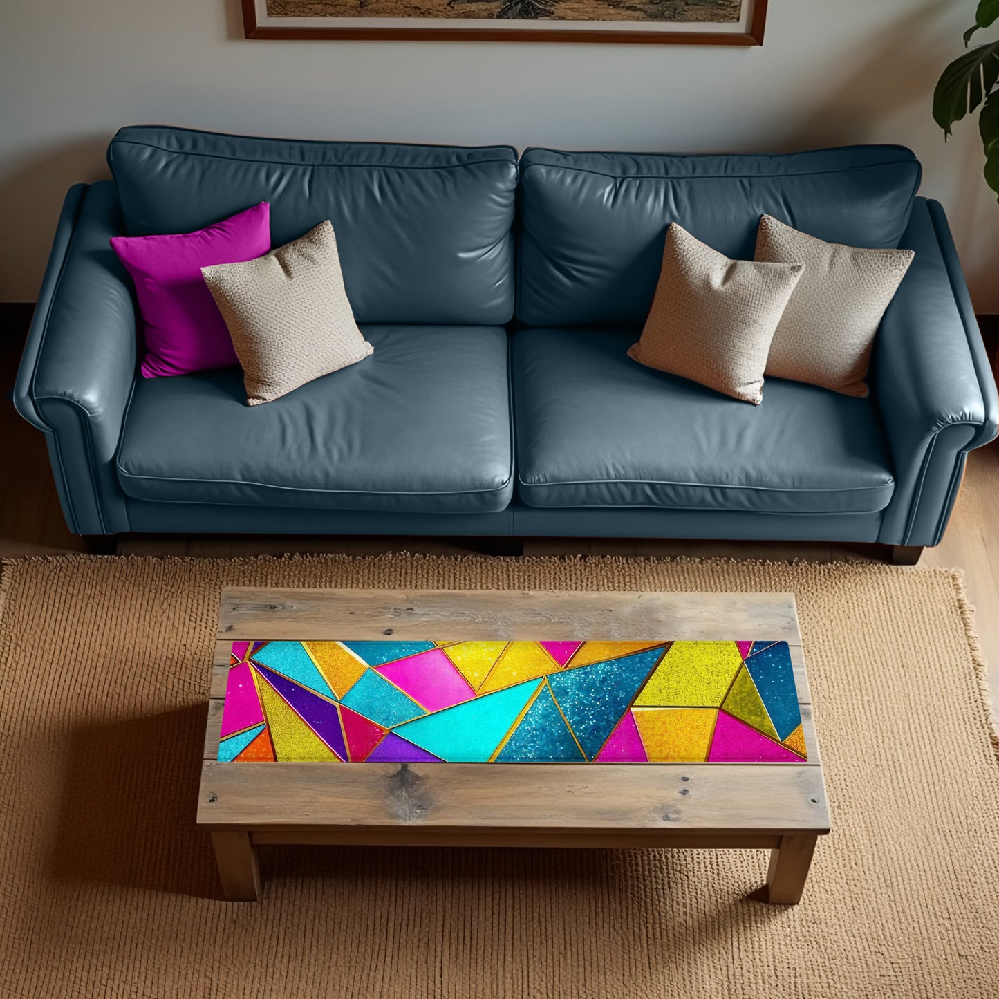 Triangular Multi Colour 160cm Table Runner