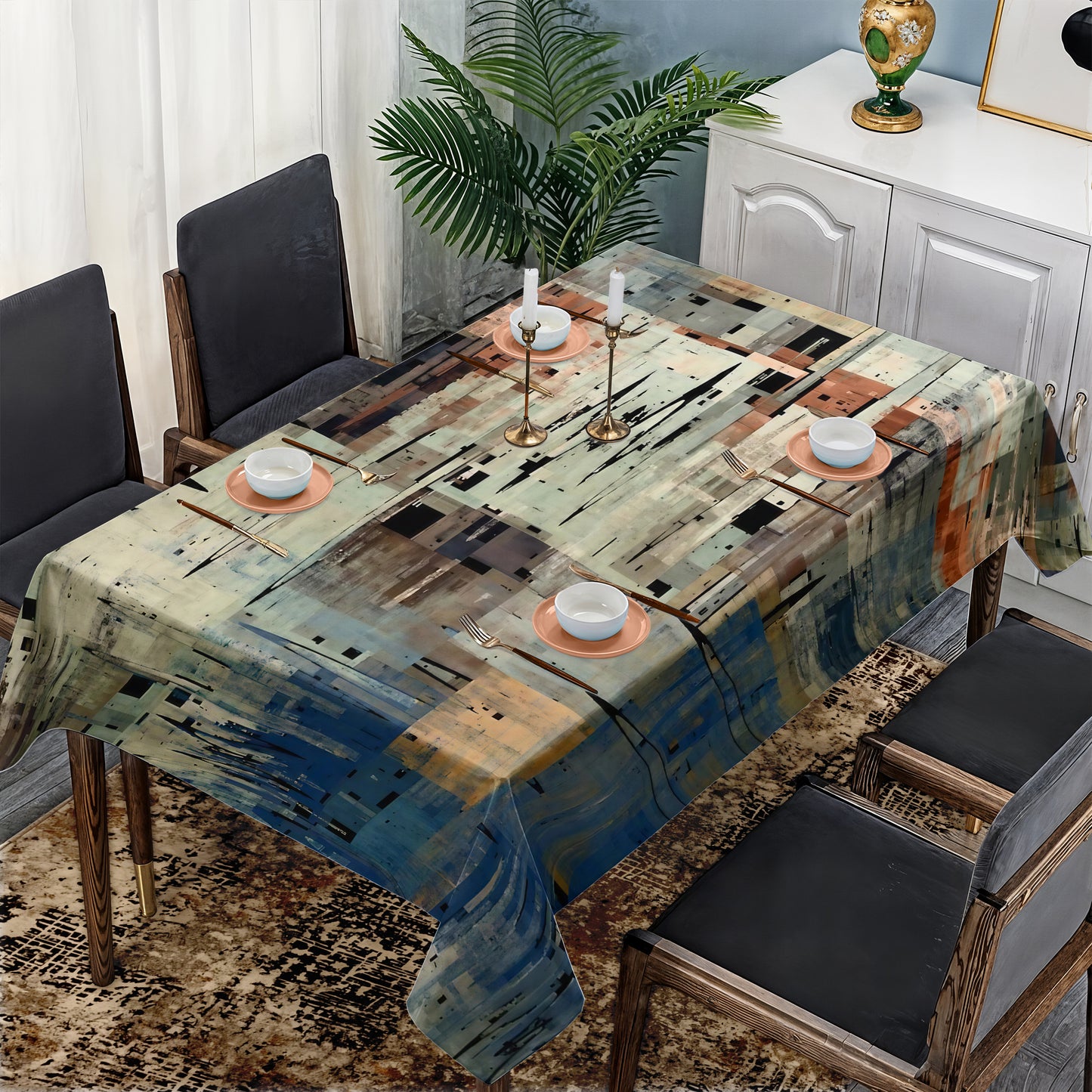 Tribal Collage Rectangle Tablecloth
