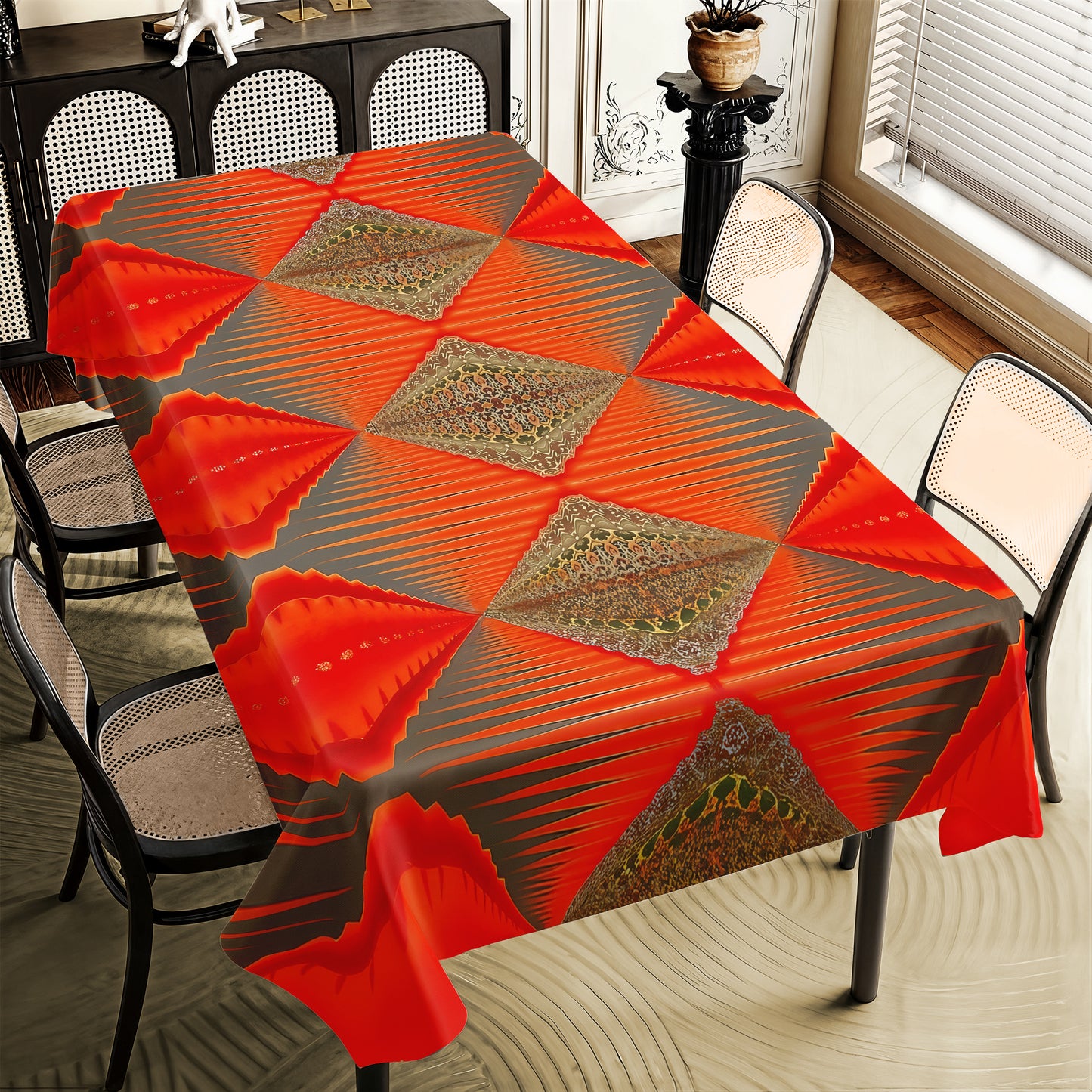 Tribal Diamonds Rectangle Tablecloth