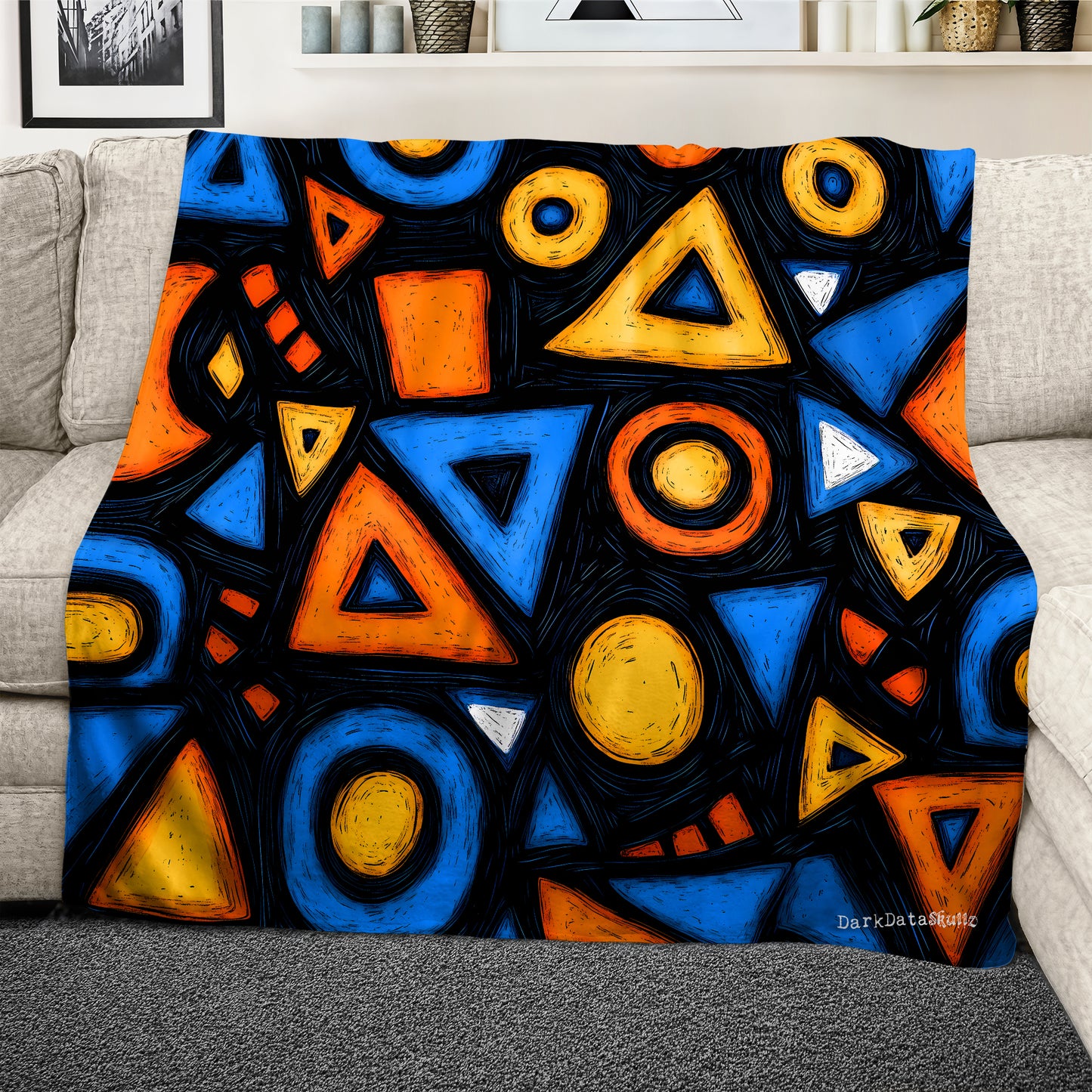 Tribal Energy Light Weight Fleece Blanket by Wikus Schalkwyk