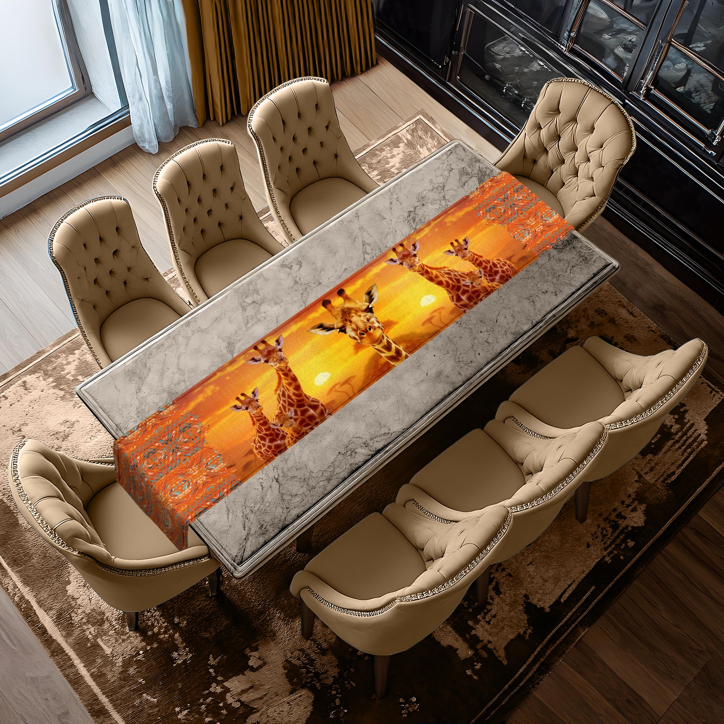 Tribal Giraffe Table Runner