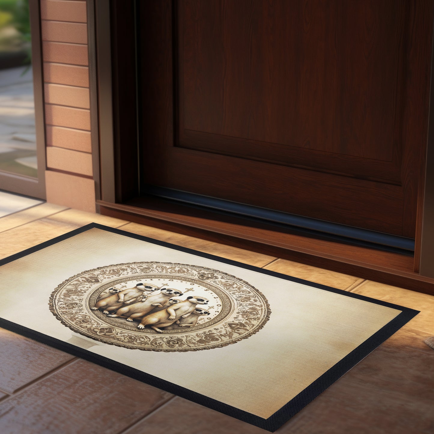 Tribal Meercats  Door Mat