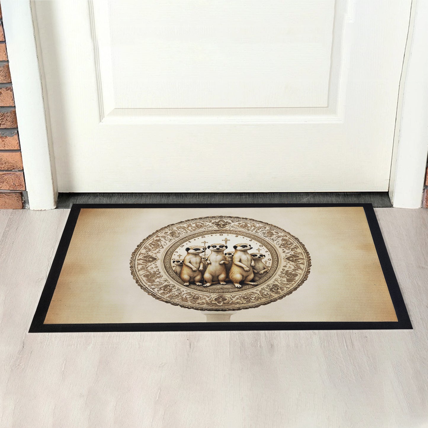 Tribal Meercats  Door Mat