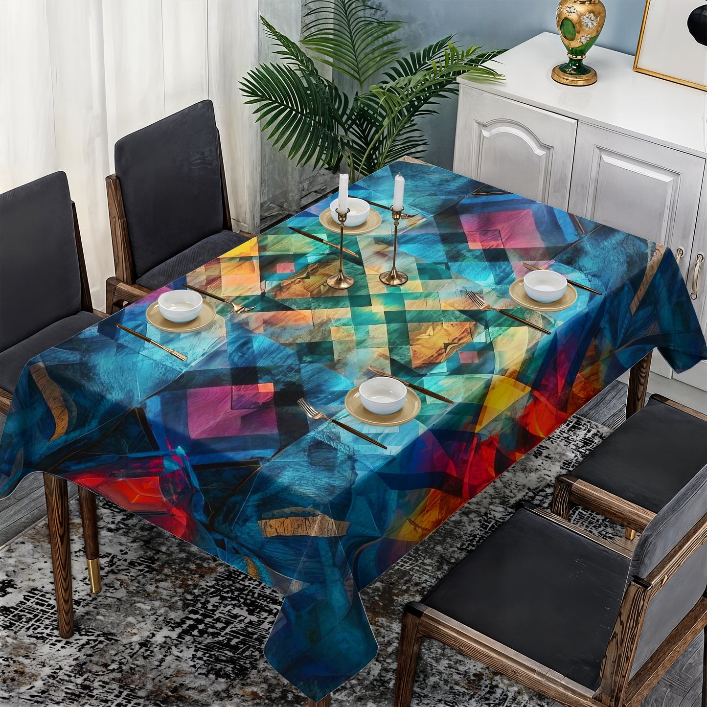 Tribal Prism Rectangle Tablecloth