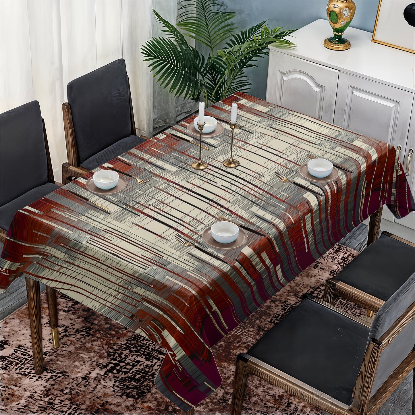 Tribal Soft Collision Rectangle Tablecloth