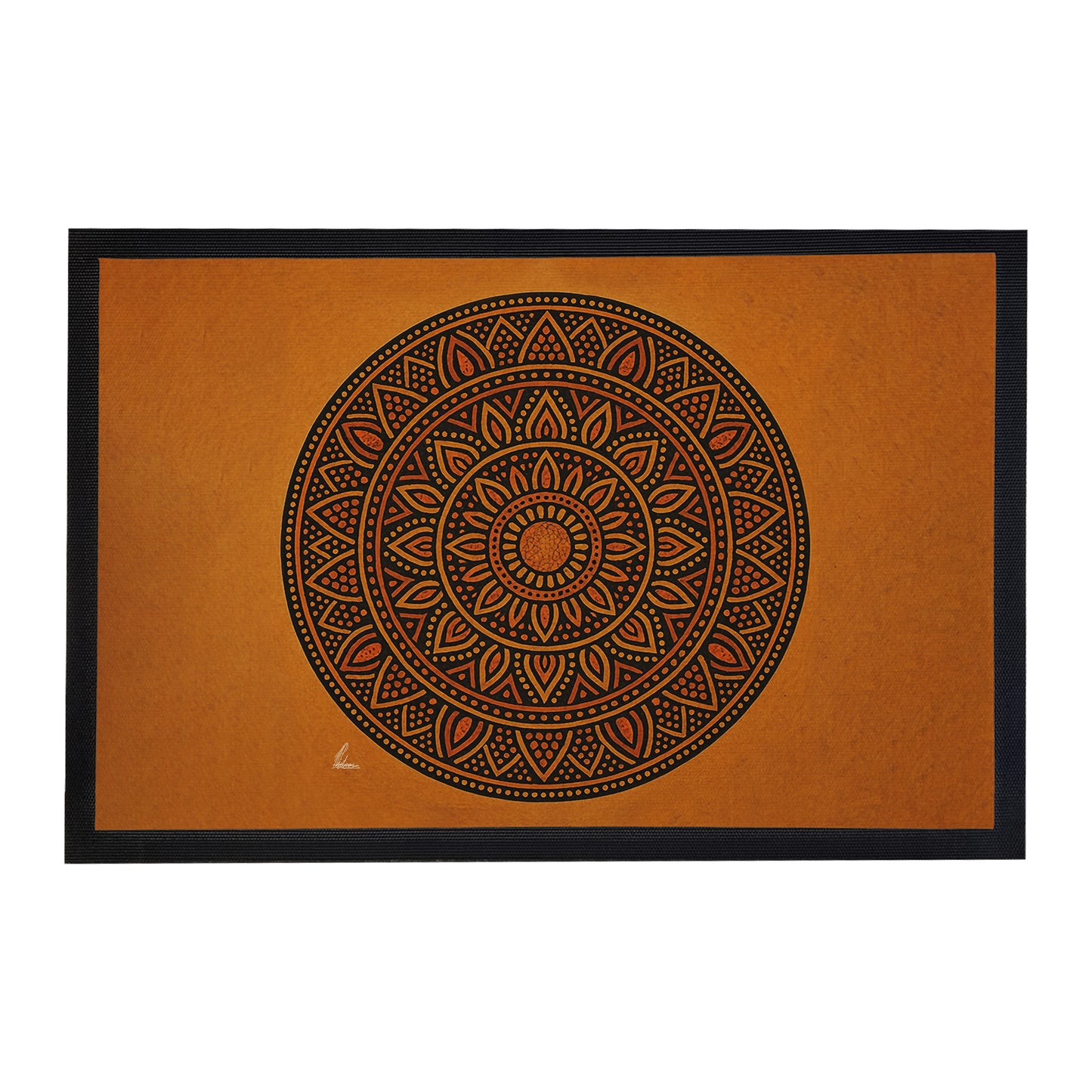 Tribal Sun Mandala Door Mat by Nathan Pieterse