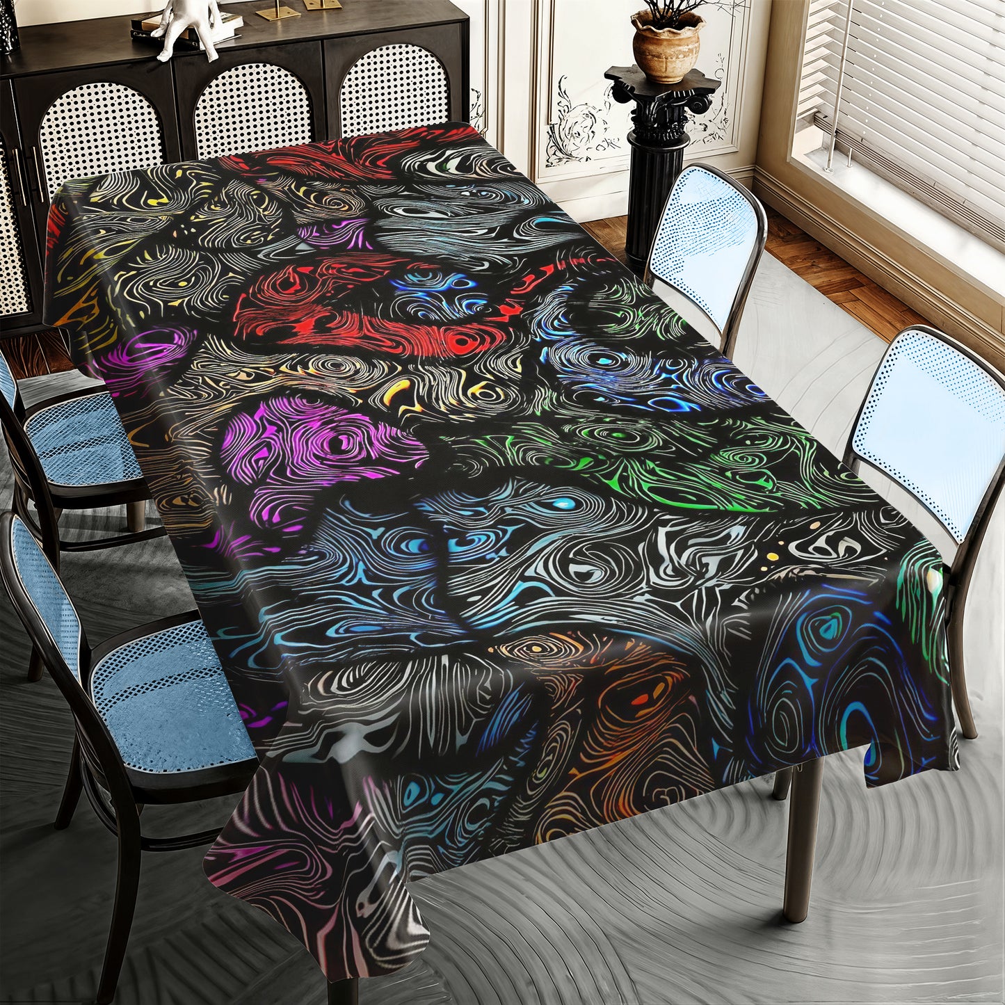 Tribal Tidal Reflections Rectangle Tablecloth