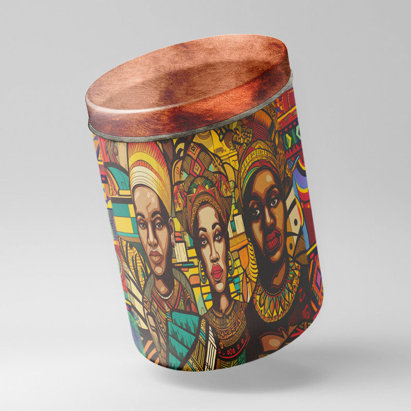 Tribe Of Africa Decoupage Drum Cover