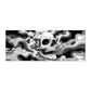 Trippy Skull Black White Desk Pad by Wikus Schalkwyk
