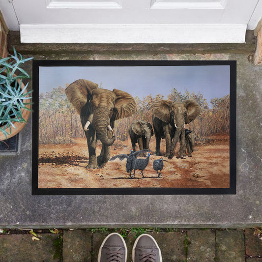 Trooping Of The Colour Door Mat by Delene Lambert