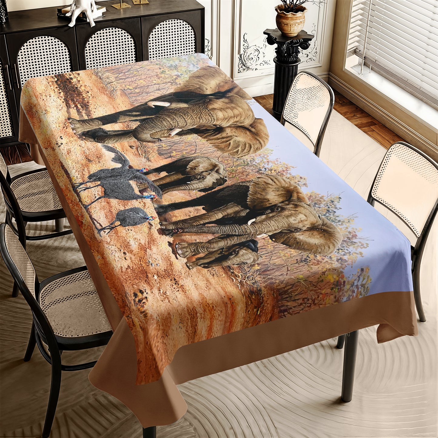 Trooping of the Colour Rectangle Tablecloth by Delene Lambert