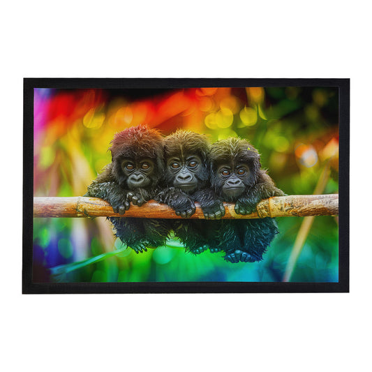 Tropical Baby Gorilla Door Mat