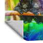Tropical Baby Gorilla Light Weight Fleece Blanket
