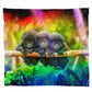 Tropical Baby Gorilla Light Weight Fleece Blanket